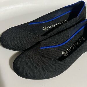 Rothy’s “The Flat” in Black Solid // Size 8.5